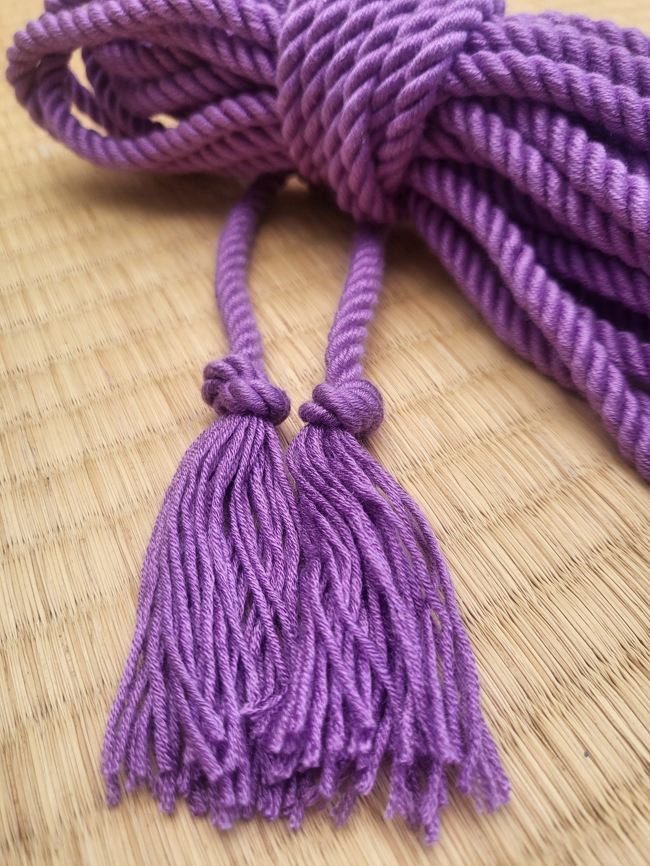 Lavander Rope Shibari Rope. Bamboo ‘lavender’. 8 Meter (26ft) Vegan-friendly Handmade ...