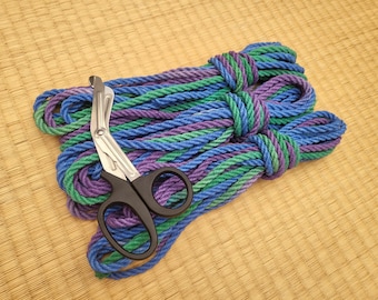 Shibari Rope. Hemp 'Aurora Light'. 8 meter (26ft) Vegan-friendly handmade bondage rope.