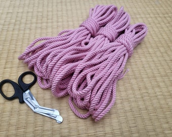 Shibari Rope. Bamboo ‘Ballet Pink’. 8 meter (26ft) Vegan-friendly handmade bondage rope.