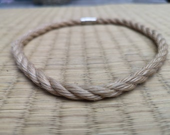 Natural jute rope collar, BDSM, shibari, bondage, submissive necklace