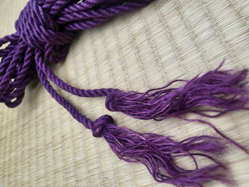 Shibari Rope. 1 Ply 'violet - Fully Treated' Tossa Jute Rope. 8 Meter ...