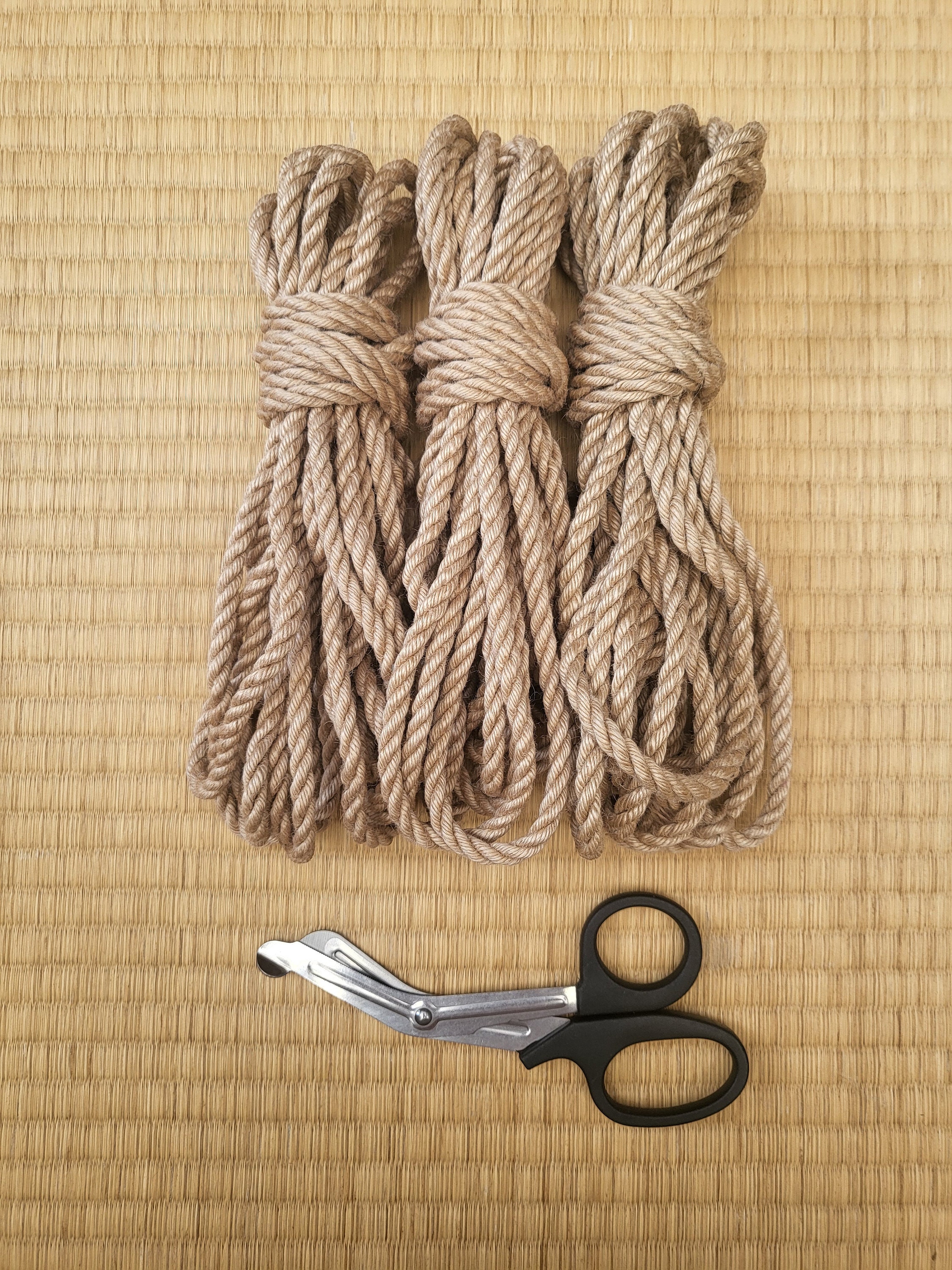 Shibari Rope. 'natural Fully Treated' Made From Single Ply, Tossa Jute.  Vegan-friendly Handmade for Bondage. Various Lengths Available. 