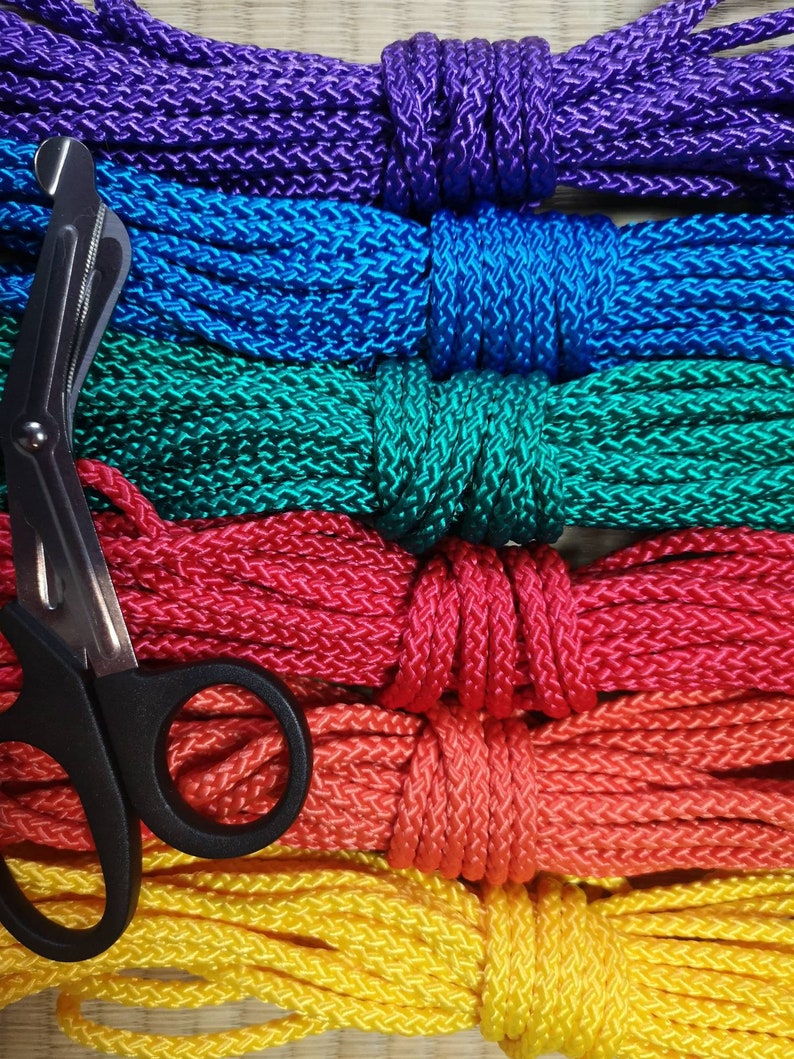Rainbow Bondage rope kit 6 ropes braided. FREE DELIVERY Etsy