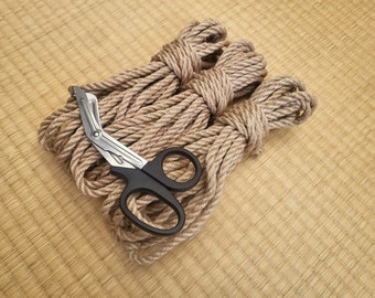 Shibari Rope. 'Natural- Fully treated' made from Single ply, tossa Jute. Vegan-friendly handmade for bondage. Various lengths available.