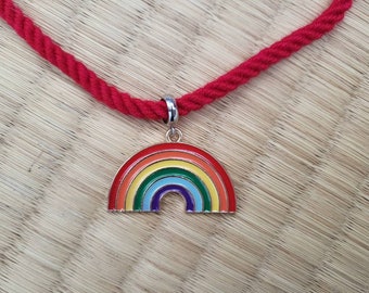 Discreet collar, rainbow rope, rope bunny, babygirl, Choose your colour! day collar, super soft bamboo, free delivery