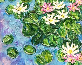 Original Painting: "Keep Calm" (Water Lily Art)