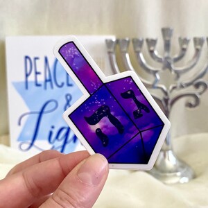 Chanukka Sticker: Night Sky Dreidel