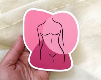 Abstract Figure Sticker (Pinks)