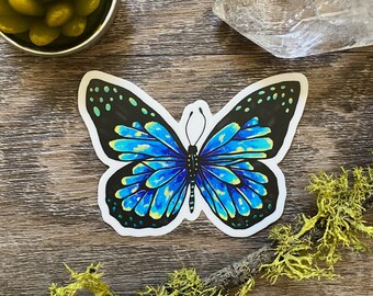 Papillon bleu Sticker