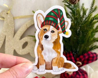 Adesivo de Natal: Corgi
