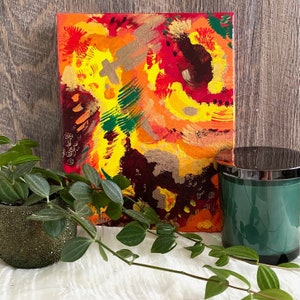 Original Painting: Feels Like Fall Autumn Abstract Art image 1