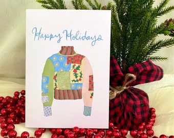 Holiday Card: Sweater Weather (Cute Ugly Christmas Sweater)