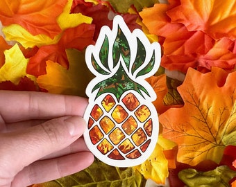 Pineapple Sticker: Fall Colors