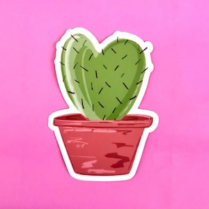 Pegatina Cactus Corazón