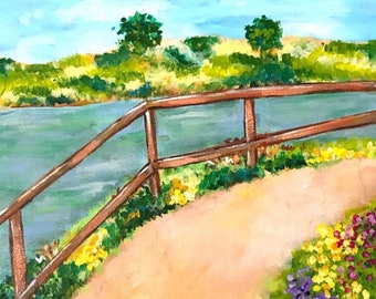 Original Painting: "Lagoon Walk" (Santa Barbara Nature Art)