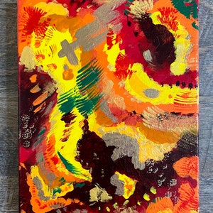 Original Painting: Feels Like Fall Autumn Abstract Art image 4