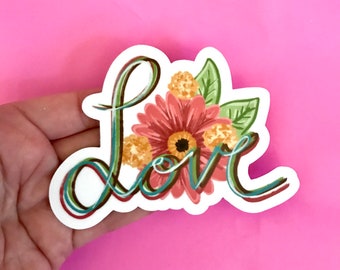 Love Floral Sticker