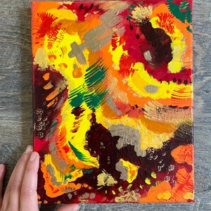 Original Painting: Feels Like Fall Autumn Abstract Art image 5