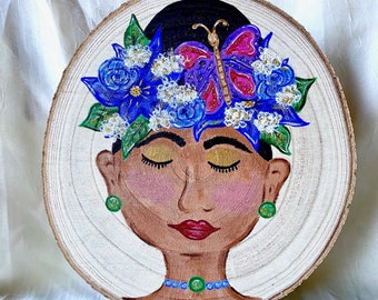 Original Painting on Wood: "Lily"