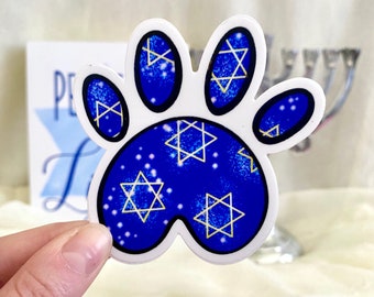 Hanukkah Sticker: Paw Print