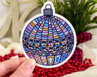 Christmas Sticker: Pastel Rainbow Ornament