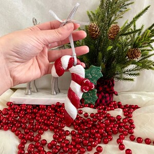 Hand-Painted Christmas Ornament: Candy Cane