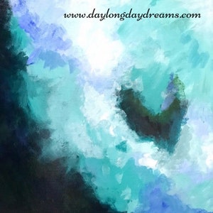 Original Painting: &quot;At Peace&quot; (Turquoise Abstract Art)