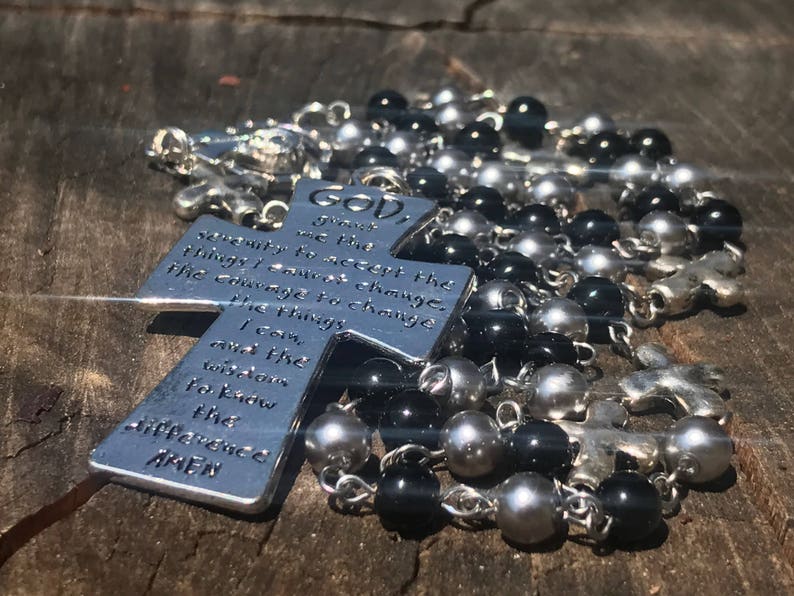 serenity prayer rosary serenity prayer catholic rosary etsy