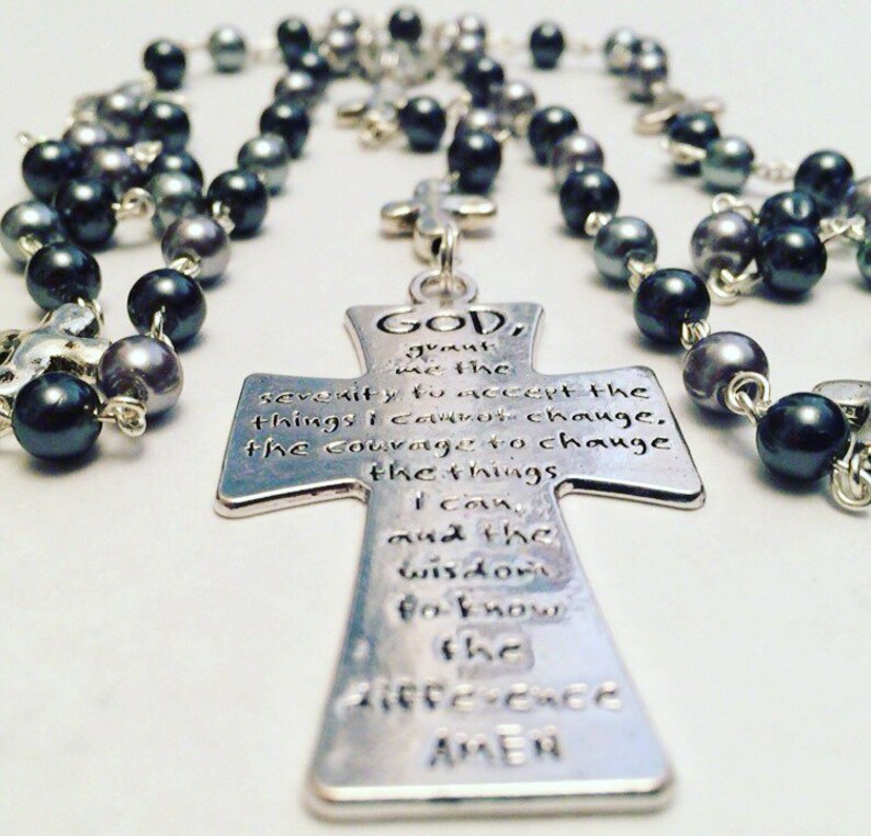 Serenity Prayer Rosary. Serenity Prayer Catholic Rosary. Etsy