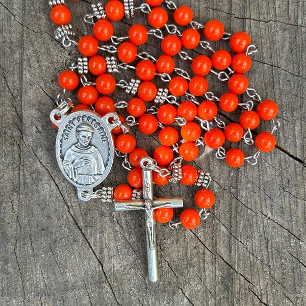 Leukemia Catholic Rosary ~ Leukemia ~ Orange ~  Saint Peregrine ~