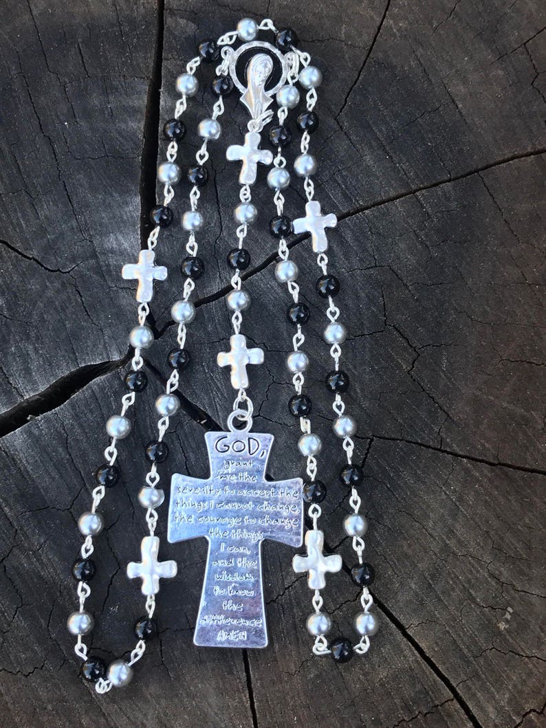 serenity prayer rosary serenity prayer catholic rosary etsy