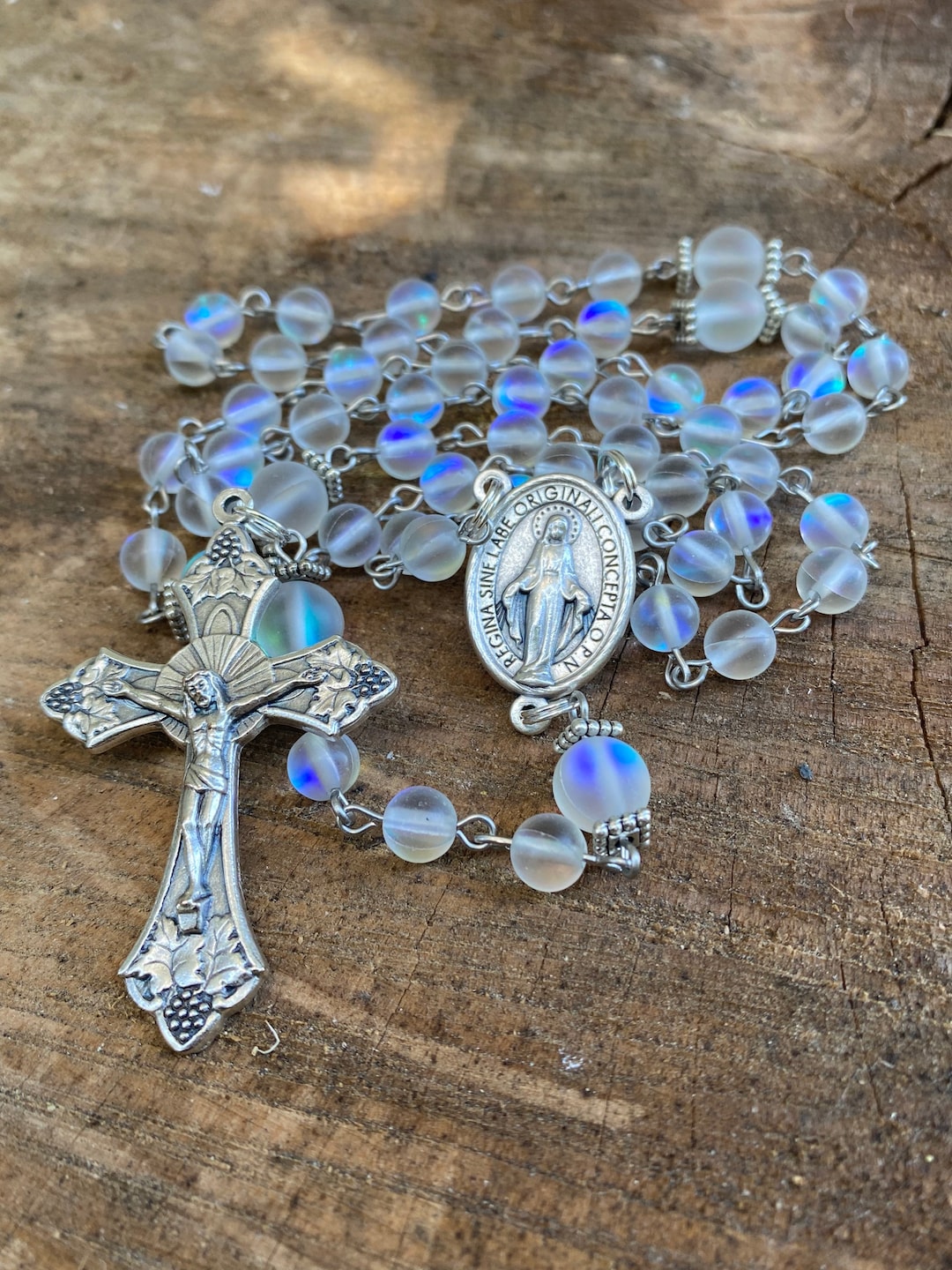 Elegant Opalescent Catholic Rosary Beads ~ Rosary for Her ~ Rosary ...