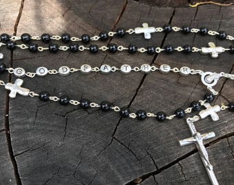 GODFATHER Catholic Rosary. GodFather Gift. Godfather. Baptism. Christening. New Baby. Catholic Rosary. Prayer Beads. Rosary Beads. Goddad.