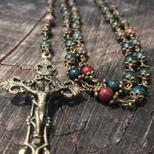 Catholic Rosary ~ Bloodstone Bronze Rosary ~ Miraculous Mary Centerpiece ~ Traditional 5 Five Decade Catholic Rosary ~ Catholic Gift ~