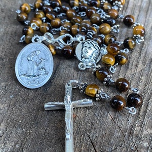 Saint Francis Of Assisi Catholic Rosary ~ Catholic Gift ~ Men’s Rosary ~ Women’s Rosary ~ Rosary Beads ~ Dad Gift ~ Catholic Rosary Beads ~