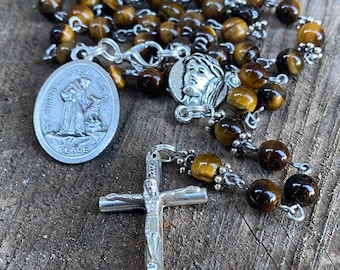 Saint Francis Of Assisi Catholic Rosary ~ Catholic Gift ~ Men’s Rosary ~ Women’s Rosary ~ Rosary Beads ~ Dad Gift ~ Catholic Rosary Beads ~