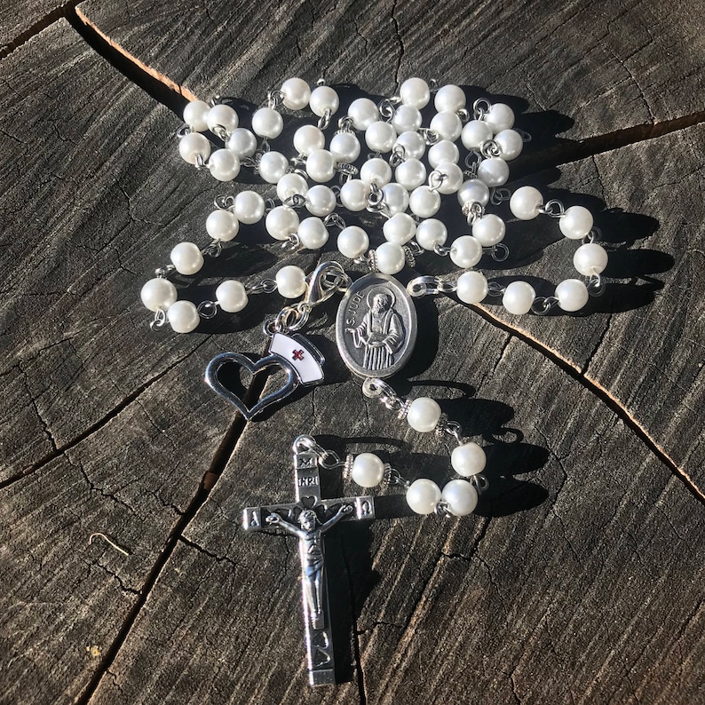 Nurse Catholic Rosary Beads. RN Gift. Nurse Gift. Medical Etsy