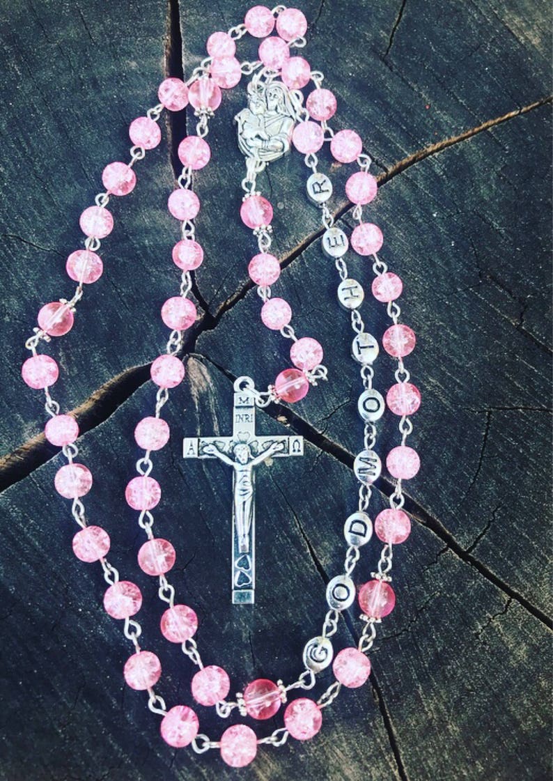 Godmother Catholic Rosary. Baptism Gift. Christening Gift. Etsy