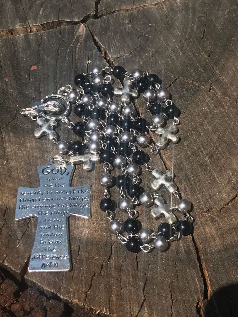 serenity prayer rosary serenity prayer catholic rosary etsy