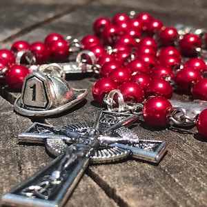 Firefighter Gift. Catholic Rosary. First Responder Gift. Fire Academy Gift. Fire Academy Graduation Gift Fire Department First Responder