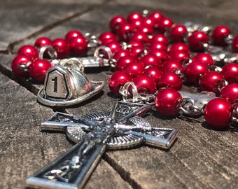 Firefighter Gift. Catholic Rosary. First Responder Gift. Fire Academy Gift. Fire Academy Graduation Gift Fire Department First Responder