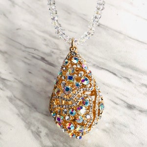 Clear & AB Crystal 2 ”Weihnachtsbaumschmuck