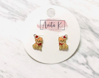 Holiday Enamel Pomeranian Stud