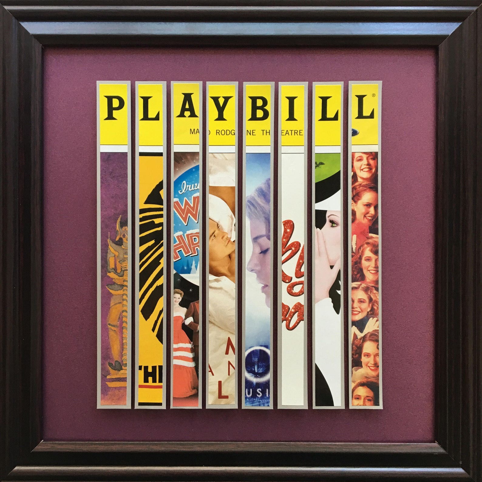 Custom Broadway Playbill Framed Art Collage Personalize It Etsy
