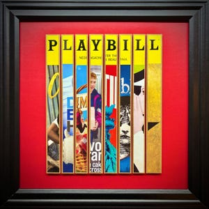 Custom Broadway Playbill Framed Art Collage - Personalize It!