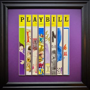 Cartel de teatro personalizado enmarcado de Broadway de Leslie Rodríguez Kritzer