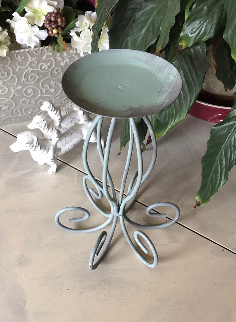 Shabby Chic Pillar Candle Holder / French Country Wedding Etsy