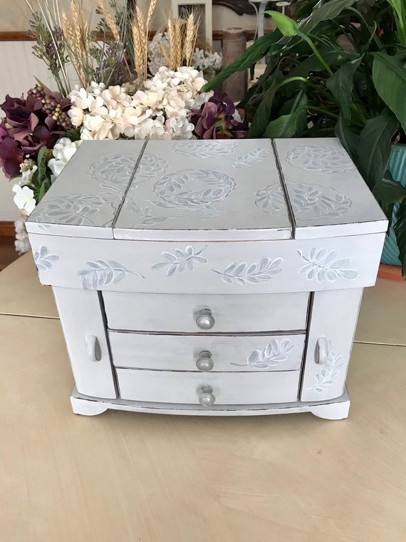 French Country Jewelry Box / Upcycled Vintage Sha… - image 4