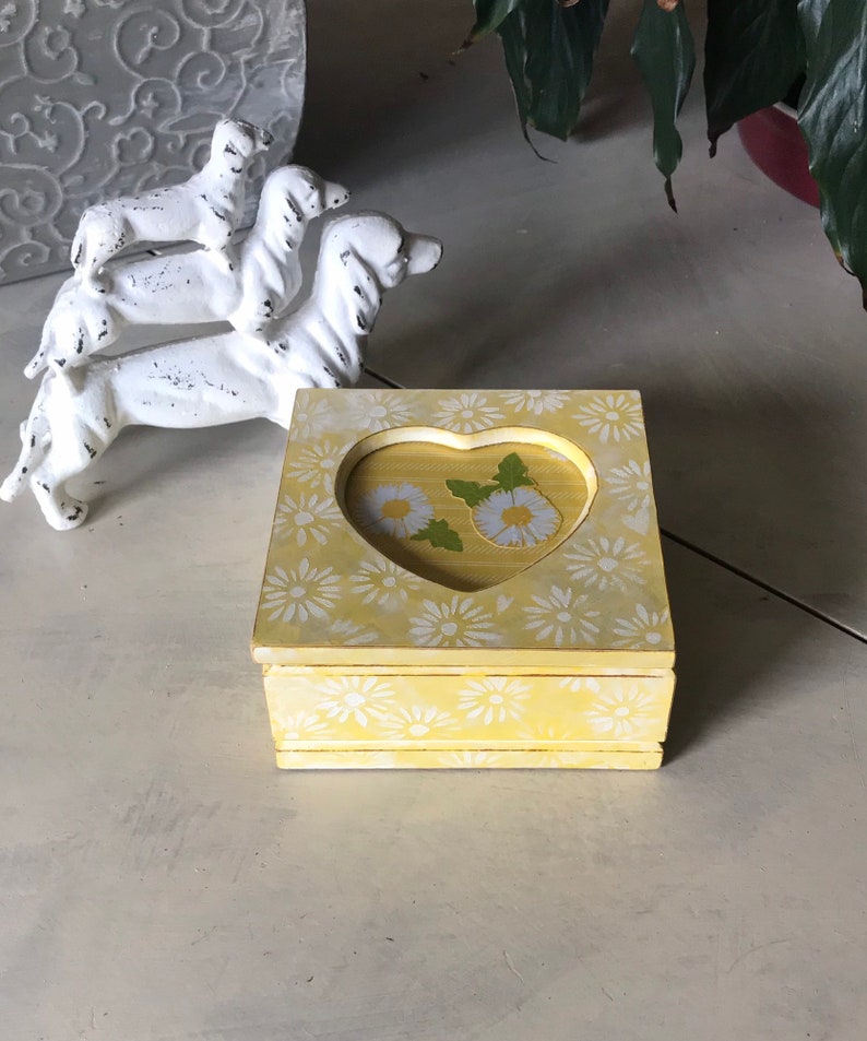 Shabby Chic Picture Frame Jewelry Box / Painted Wooden Etsy