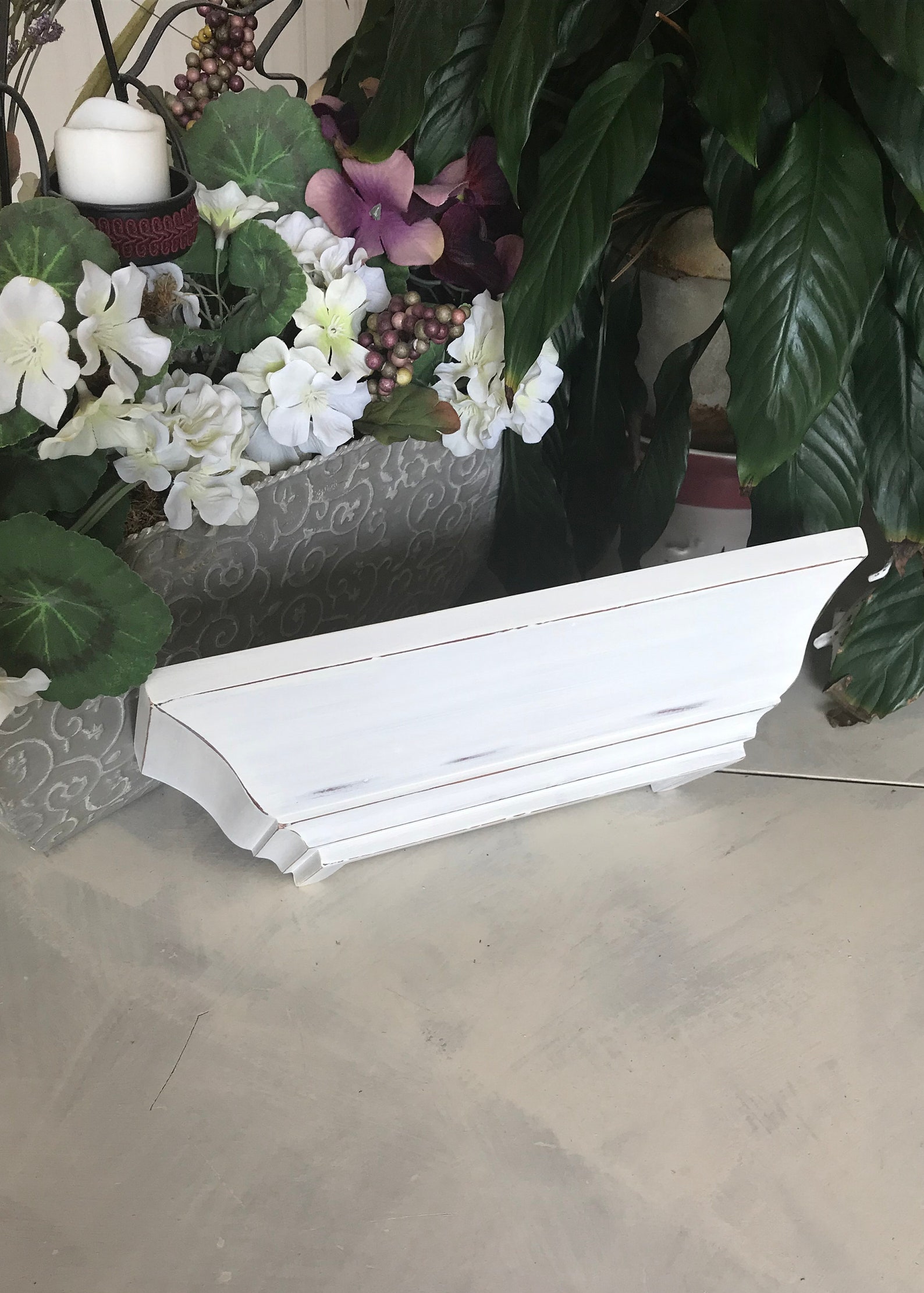 Upcycled French Country Wall Shelves / Vintage Shabby Chic Etsy